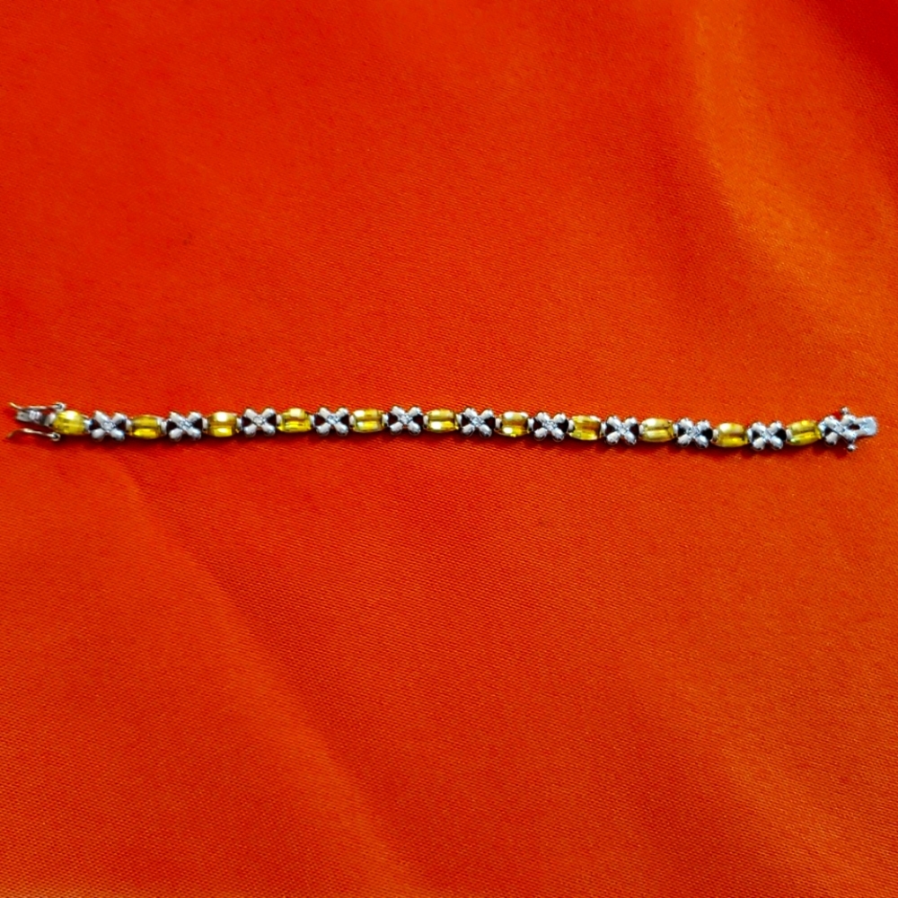 Sterling silver citrine bracelet